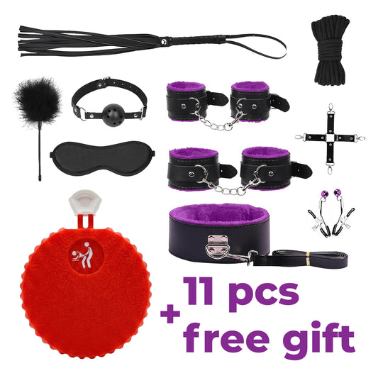 Kamawheels couples intimacy set – 11-piece romantic game & beginner bondage kit